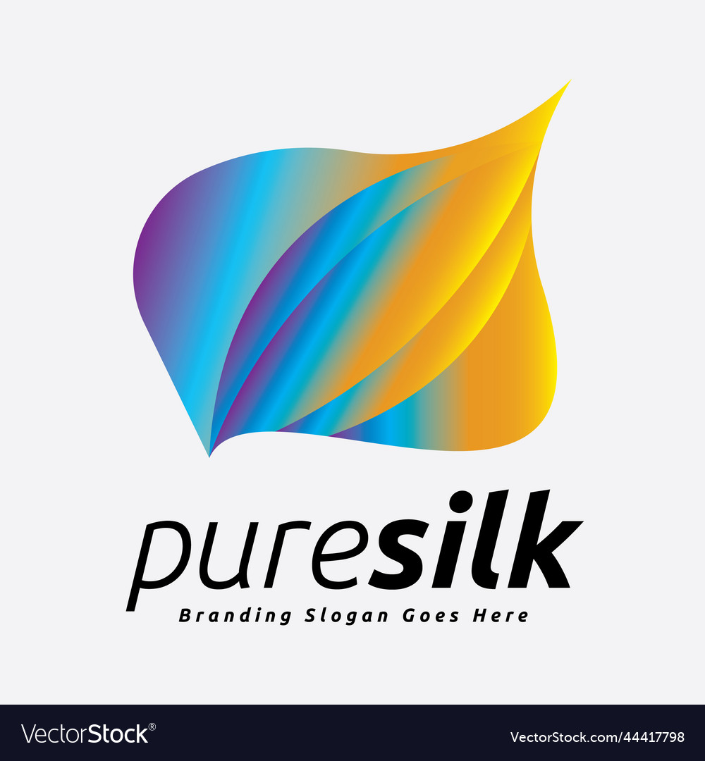 Pure silky fashionable brand logo