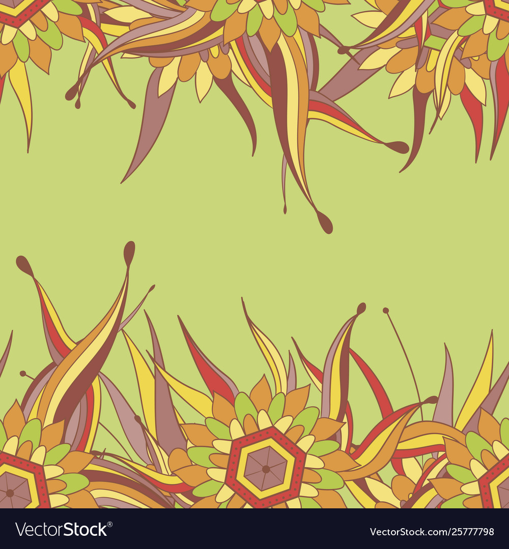 Seamless pattern background with abstract leaves