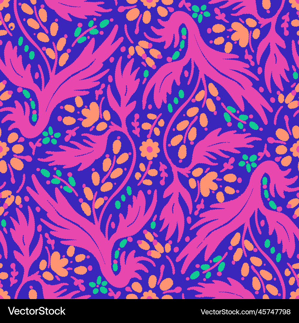 Seamless pattern with flowers Royalty Free Vector Image