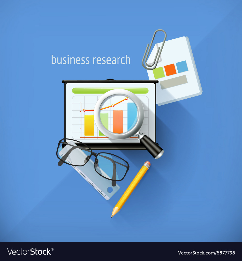 Start-up business research analysis and solution Vector Image