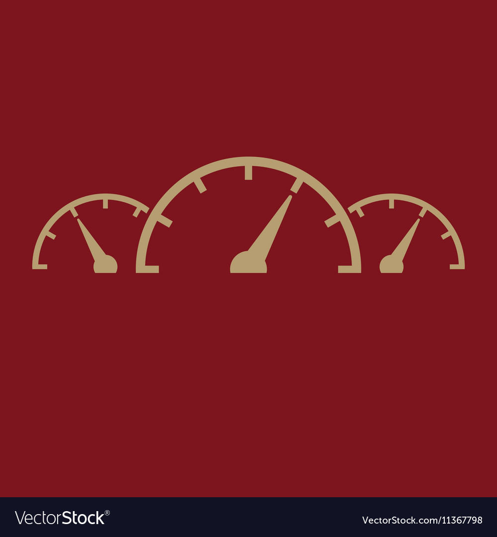 Tachometer speedometer and indicator icon