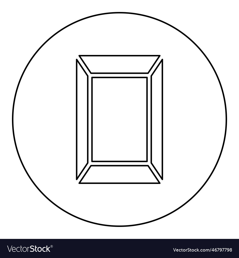 Template picture rectangular icon in circle round