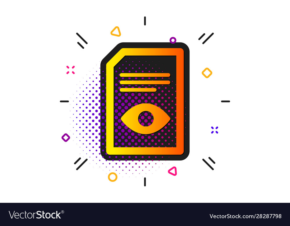 View document icon open file sign