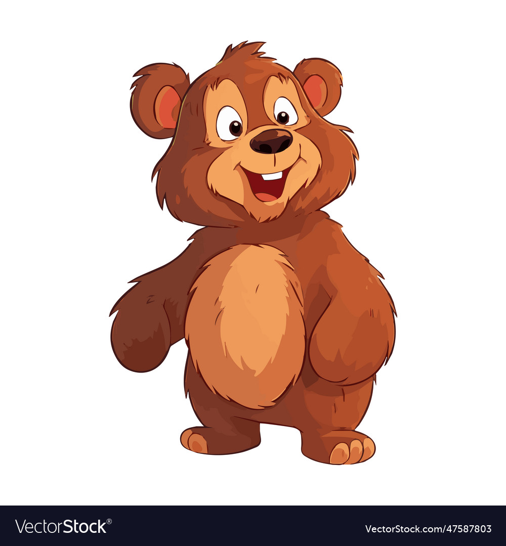 A bear cartoon teddy Royalty Free Vector Image