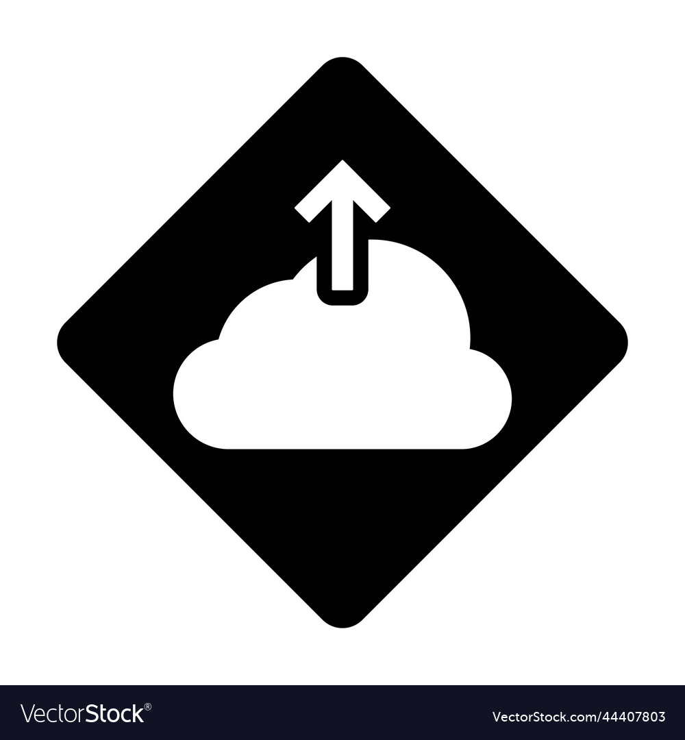 Backup cloud upload icon vector image Backup cloud upload icon