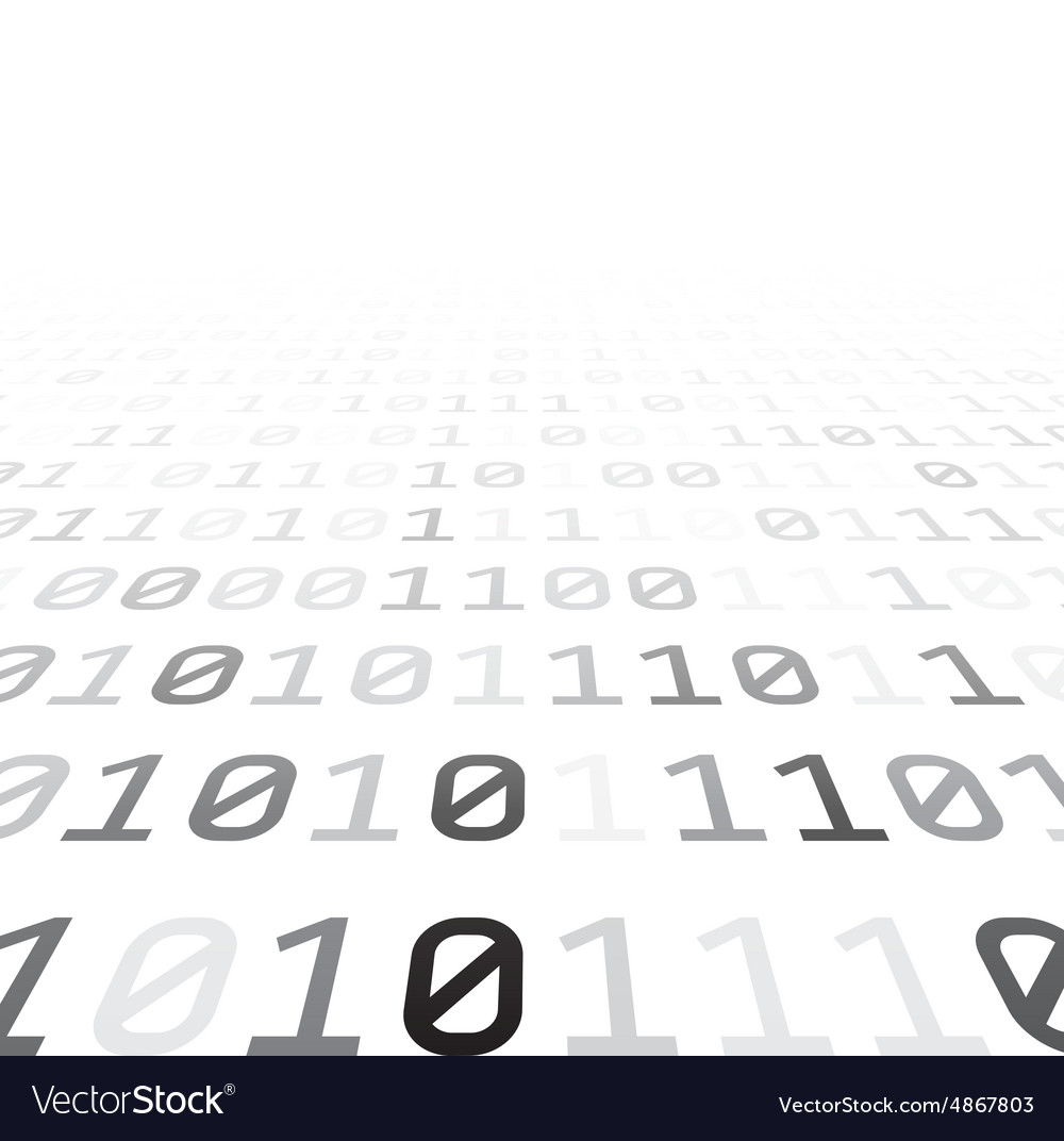 Binary background with grey digits