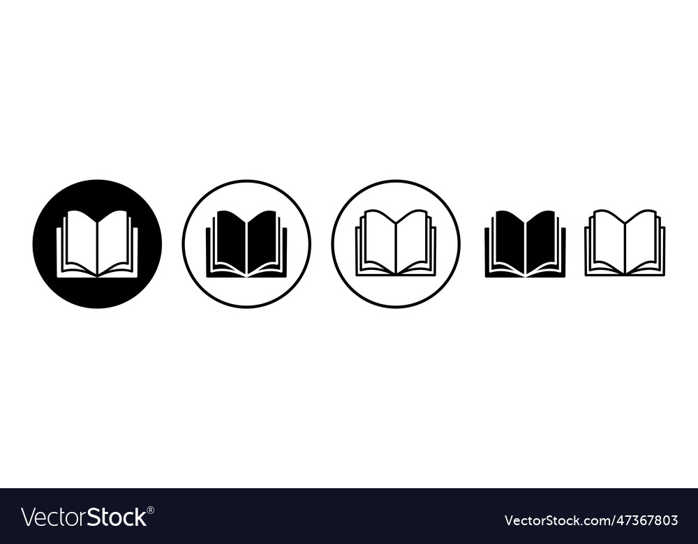 Book icon open icon Royalty Free Vector Image - VectorStock