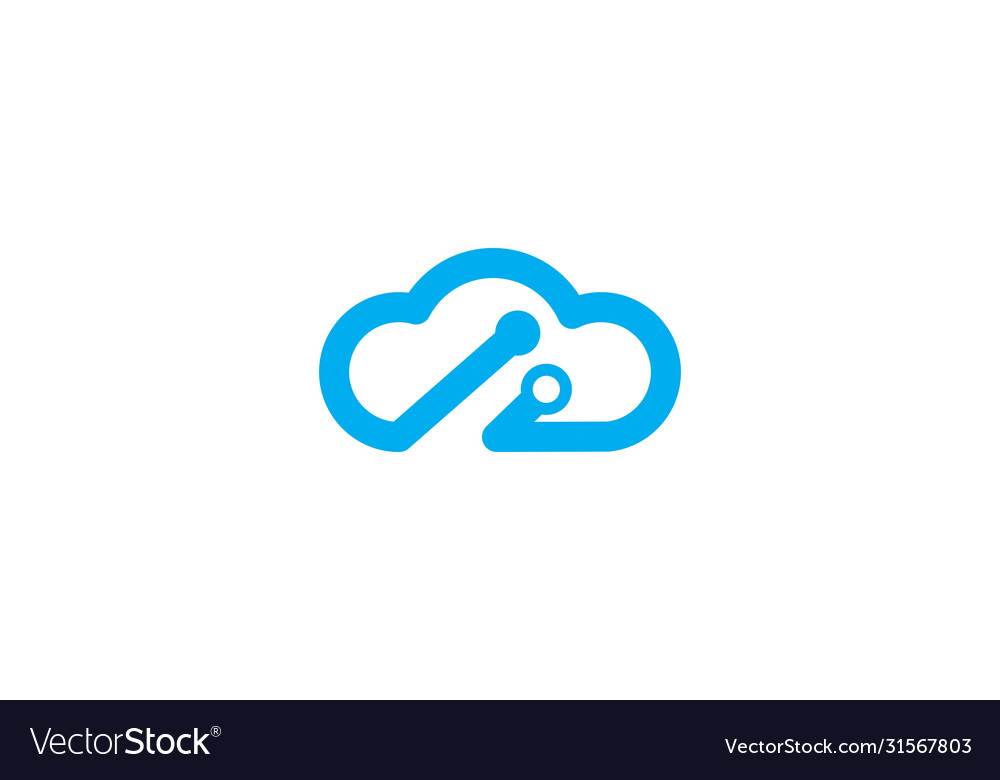 Cloud technology logo template Royalty Free Vector Image