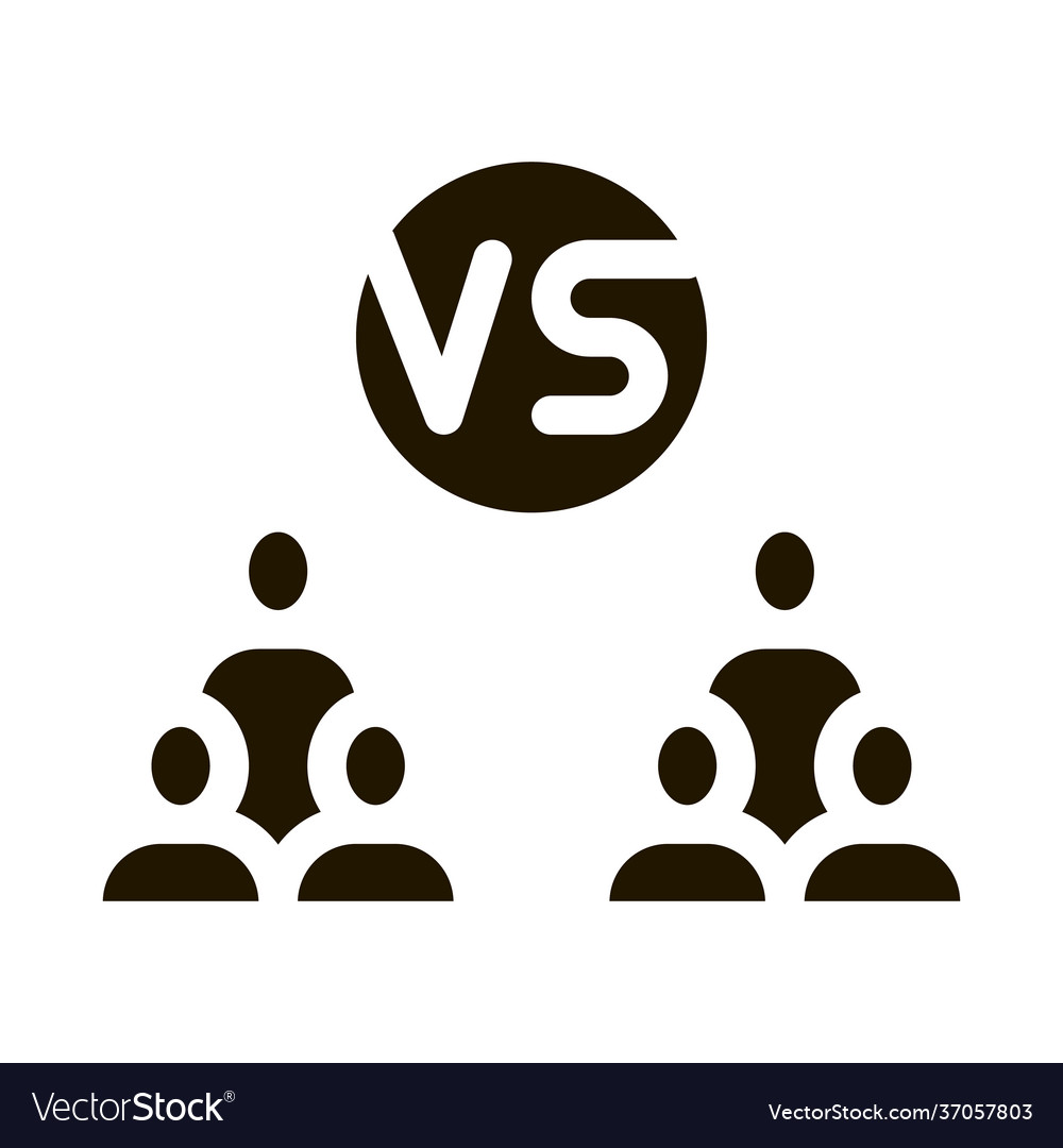 Command battle icon glyph vector image Command battle icon glyph