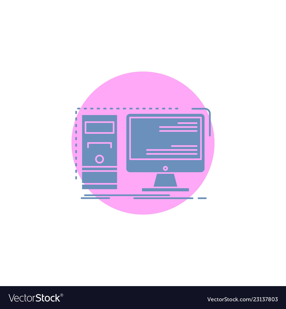 Computer desktop hardware workstation system Vector Image Computer desktop hardware workstation system