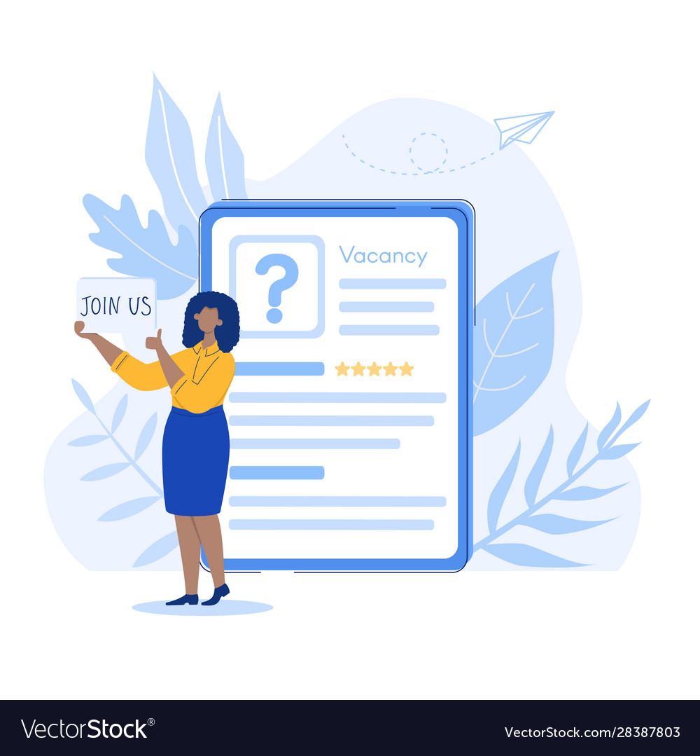 Concept hiring process can use for web banner