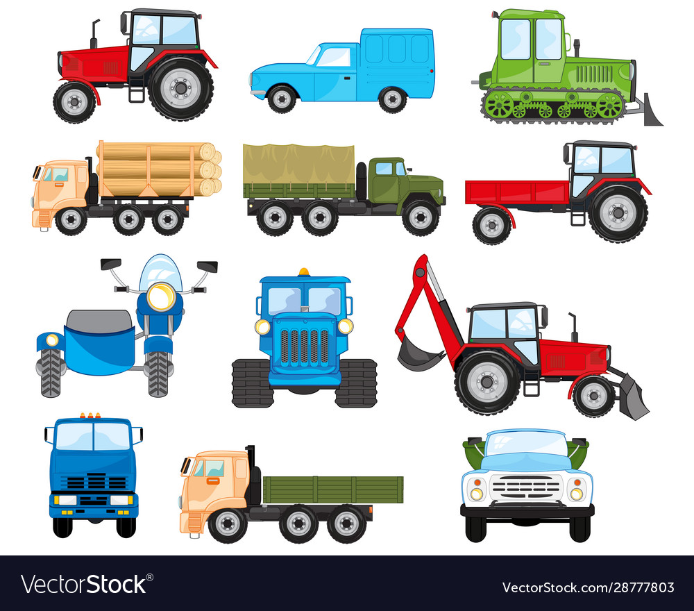 Ensemble transport facilities used Royalty Free Vector Image