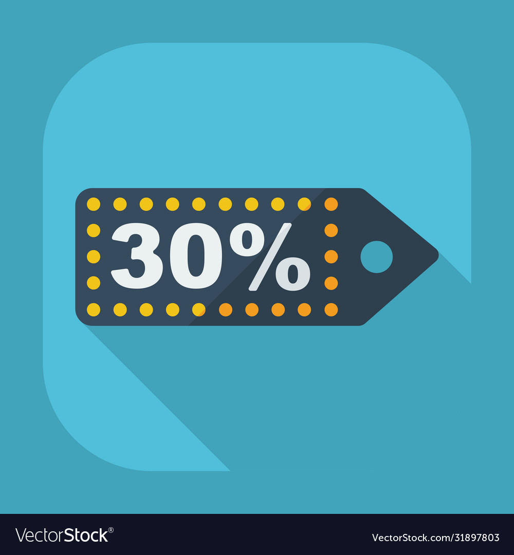 Flat modern design with shadow discount coupon Vector Image
