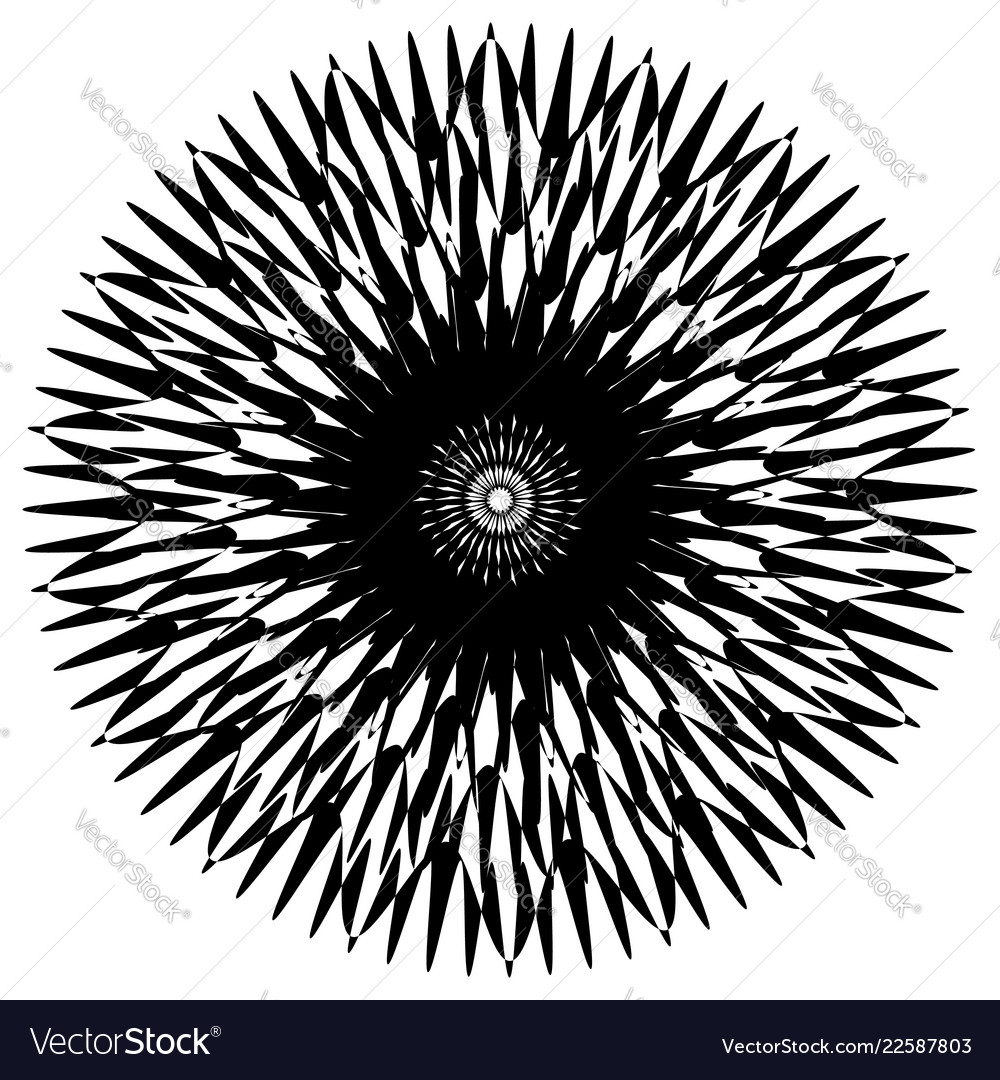Geometric circle with distorted shapes rotating vector image Geometric circle with distorted shapes rotating
