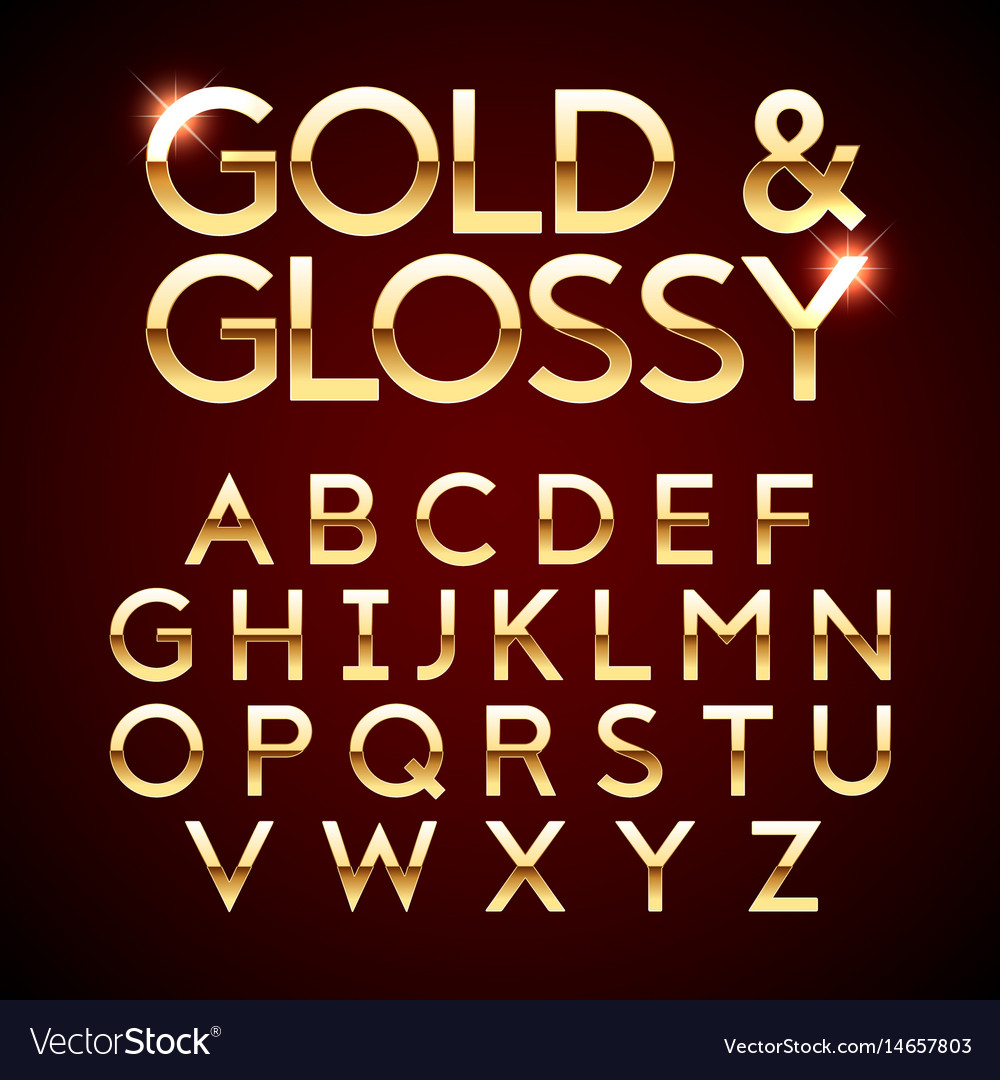 gold-and-glossy-shining-font-royalty-free-vector-image