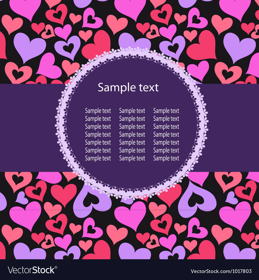 Hearts background ith sample text