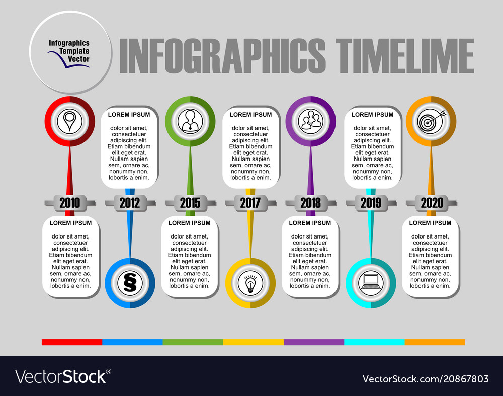 Infographic Timeline Visualization Template Vector Image