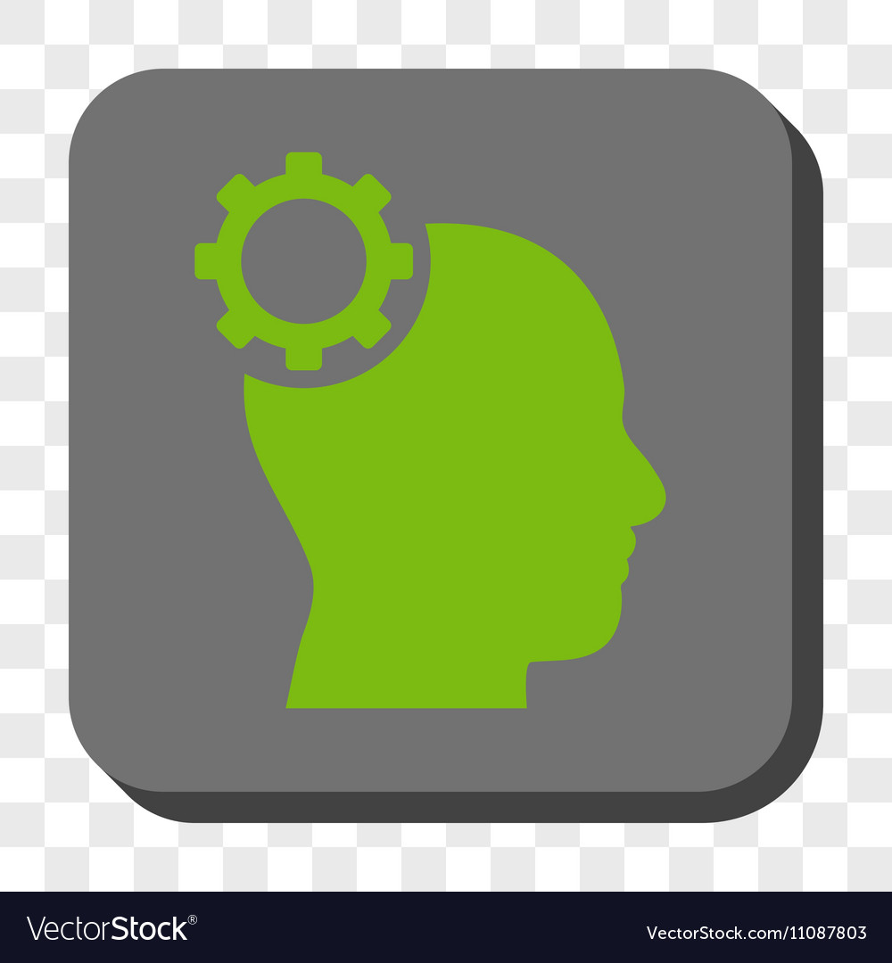 Intellect gear rounded square button