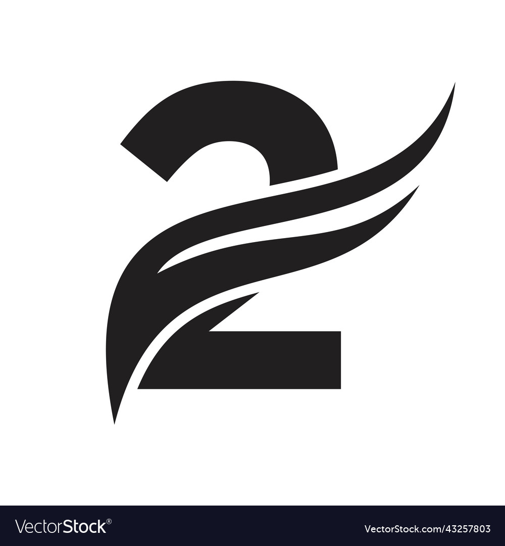 Buchstaben 2 Flügel Logo Design Transport
