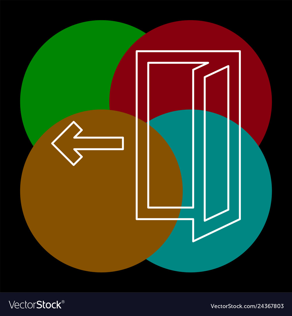 Logout icon - exit sign or register