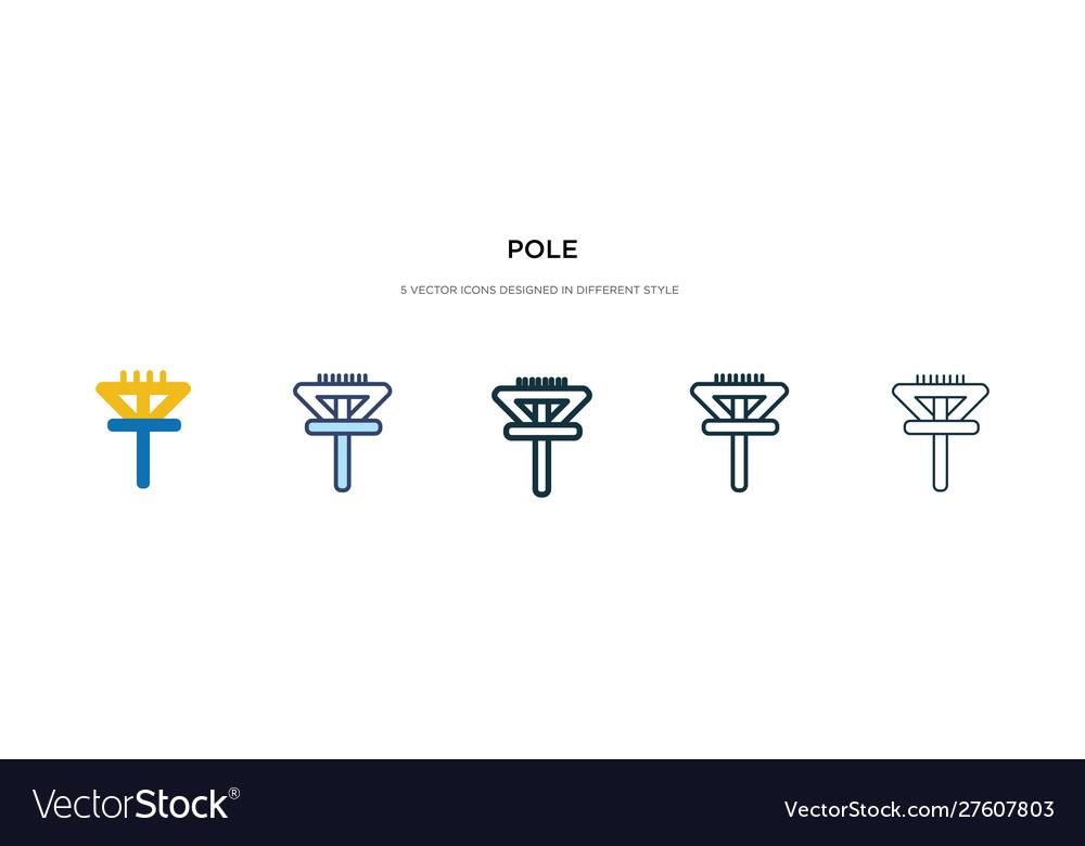Pole icon in different style two colored vector image Pole icon in different style two colored