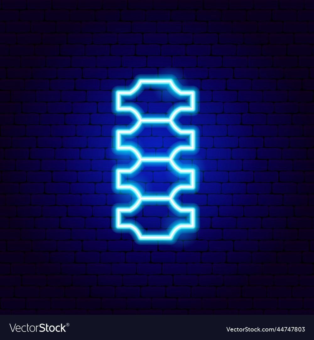 Spine neon sign Royalty Free Vector Image - VectorStock