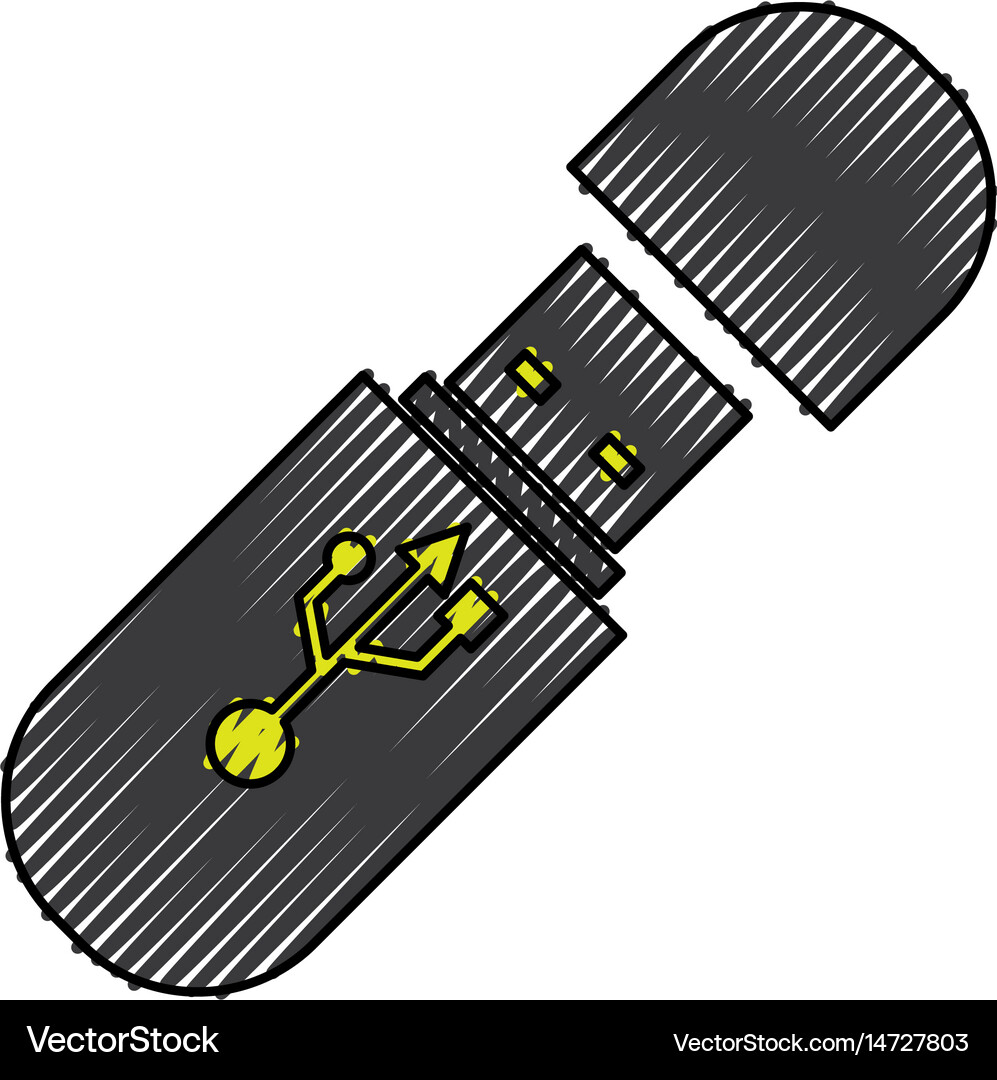 Usb Vector Network Usb connection technology Royalty Free Vector Image