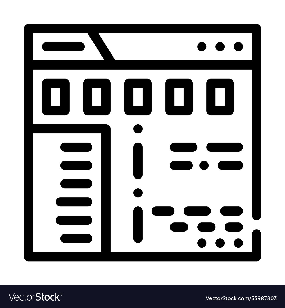 Web site faq line icon vector image Web site faq line icon