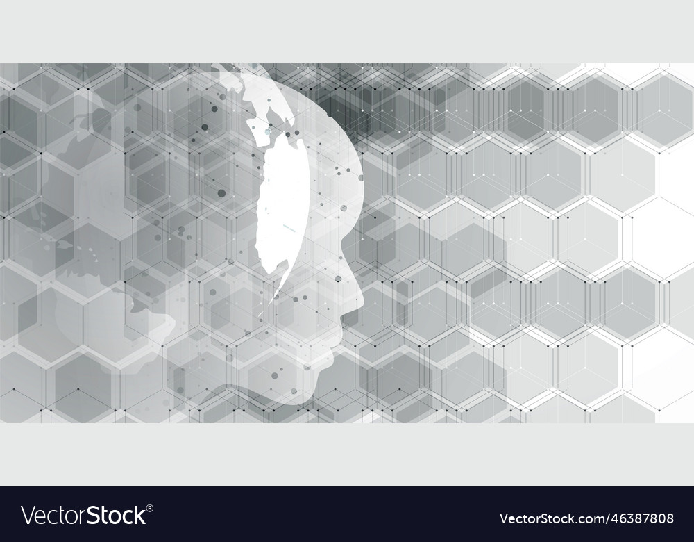Artificial intelligence technology web background vector image Artificial intelligence technology web background