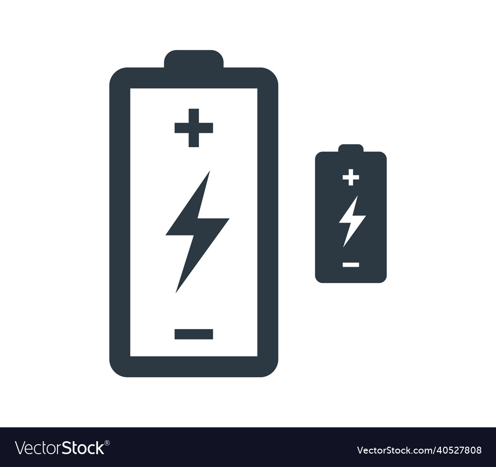 Battery with flash icon design