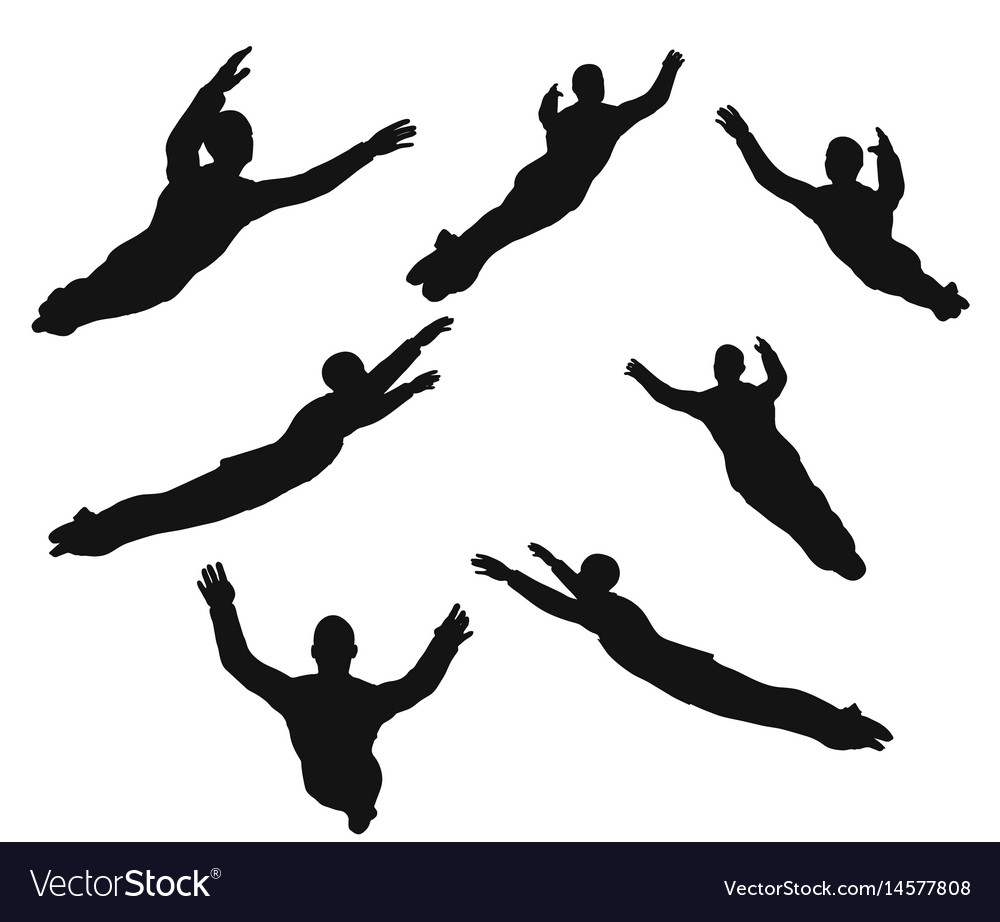 Businessman Silhouette in super Power Pose