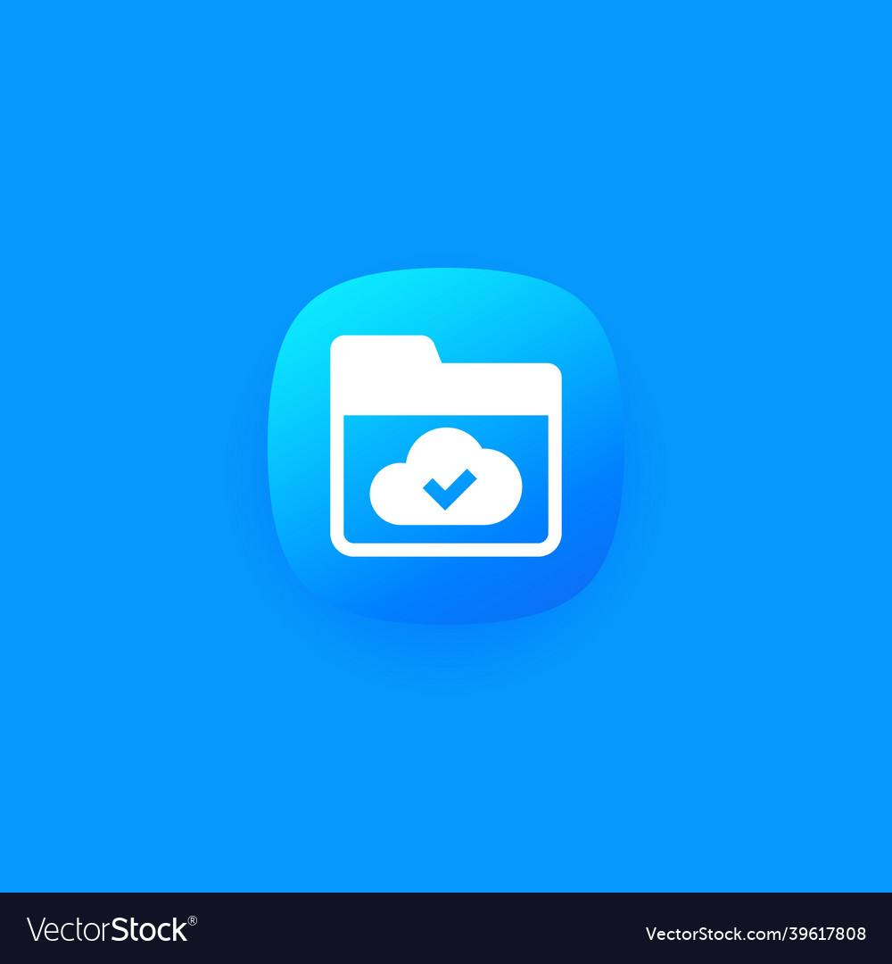 Cloud folder icon for apps and web