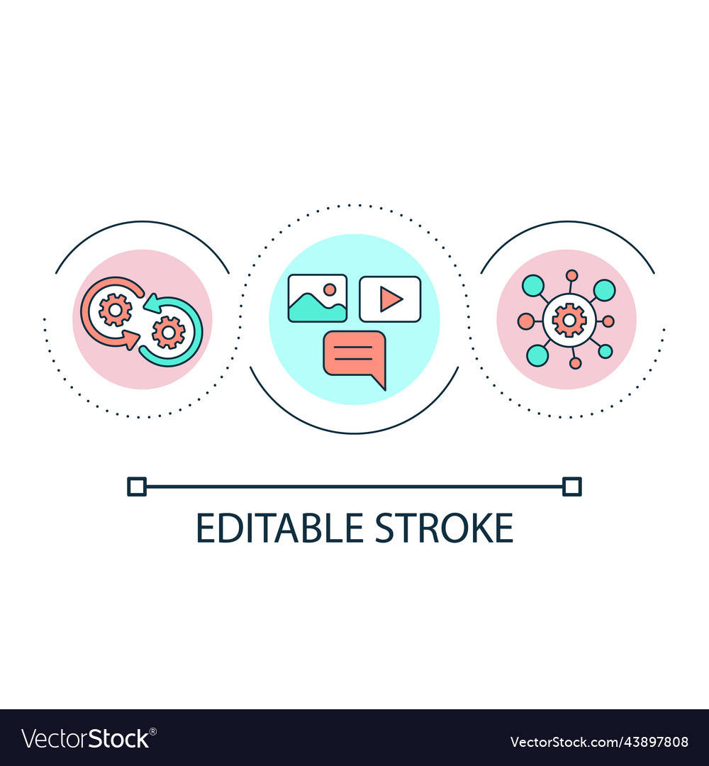 Content loop concept icon vector image Content loop concept icon