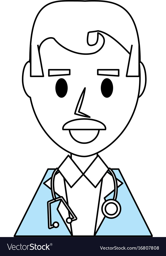 Doctor profile cartoon Royalty Free Vector Image Doctor profile cartoon Royalty Free Vector Image