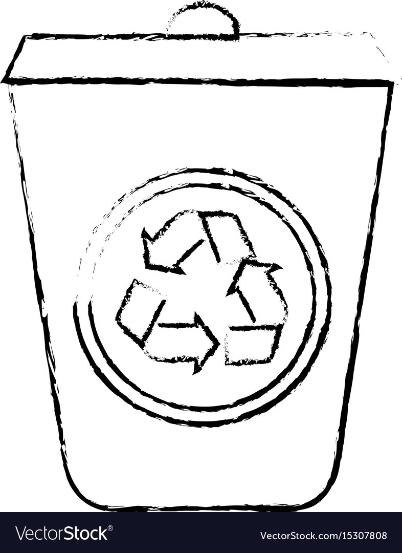 Ecology recycle bin isolated icon