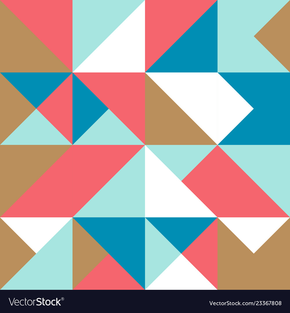 Geometric Simple Colored Seamless Pattern Vector Image