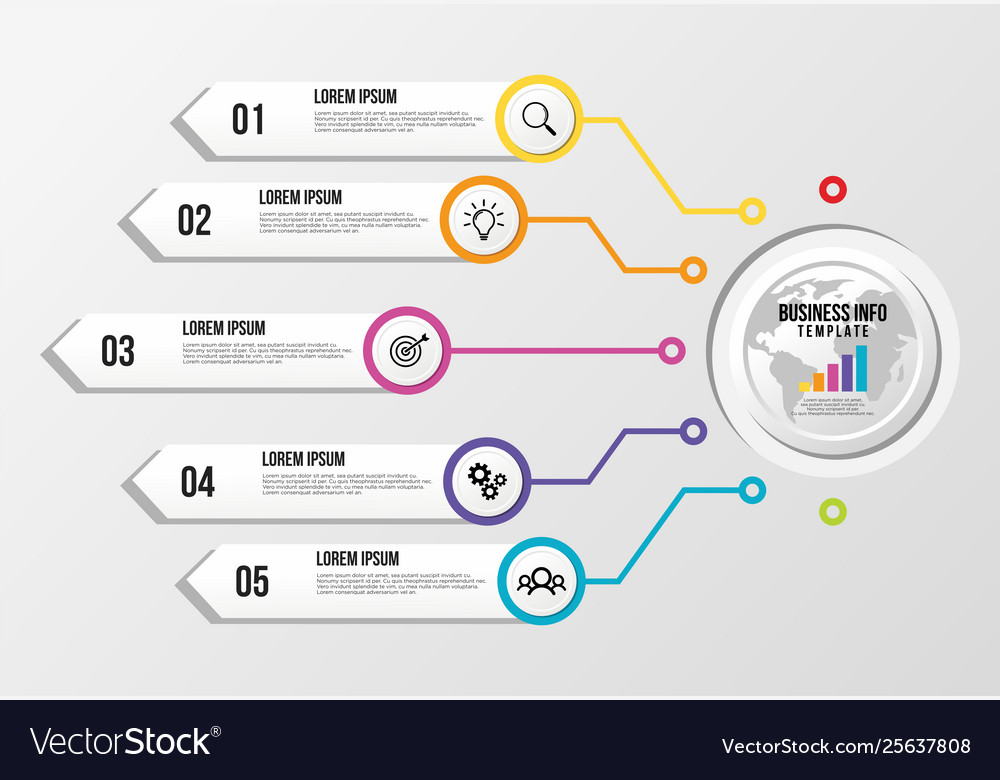 Infographic design template with options steps
