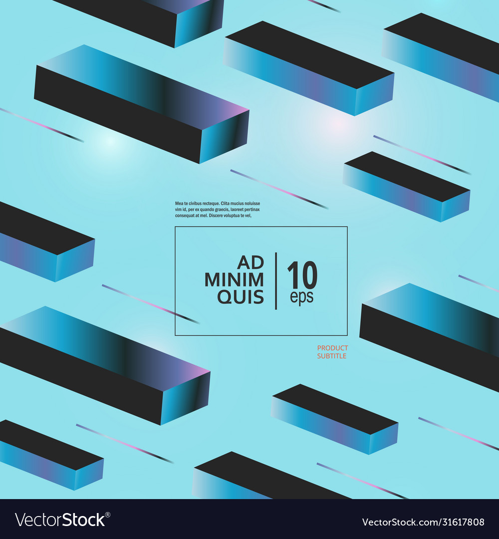 Isometric pattern background in square vector image Isometric pattern background in square