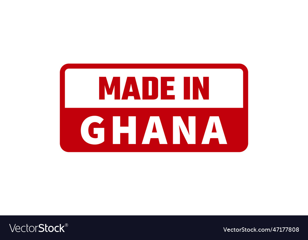 Made in ghana rubber stamp Royalty Free Vector Image