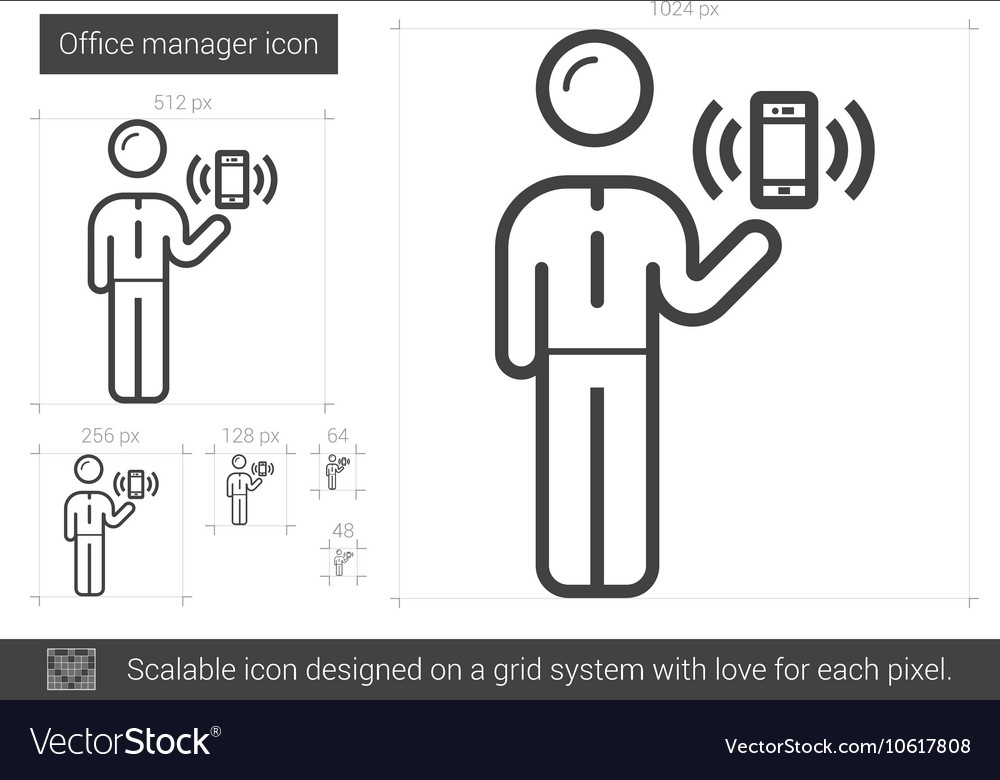 Office Manager Line-Symbol