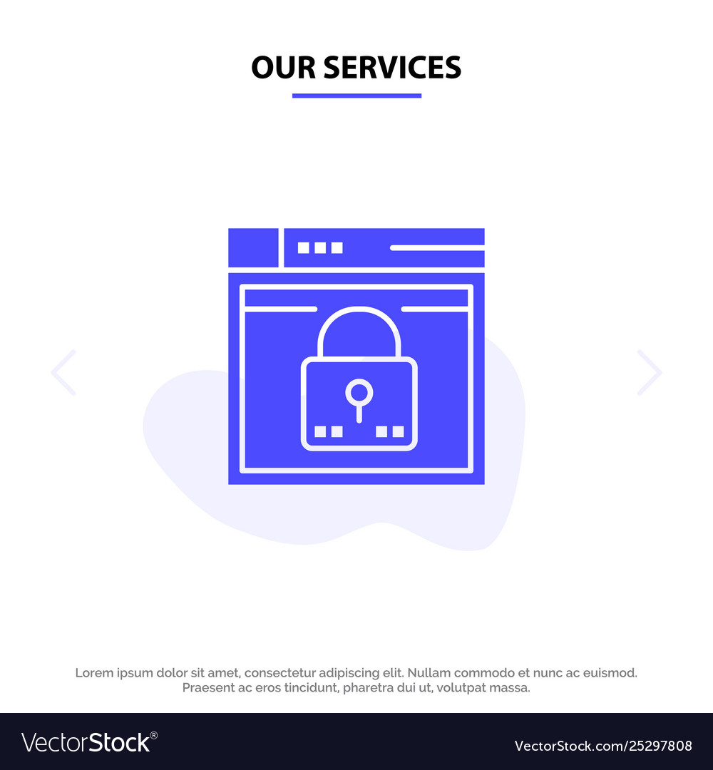 Our services login secure web layout password Vector Image Our services login secure web layout password