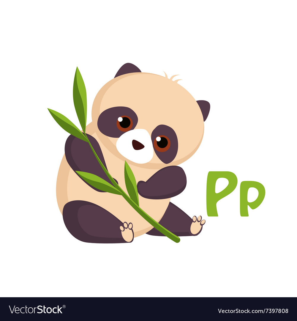 Panda funny alphabet animal