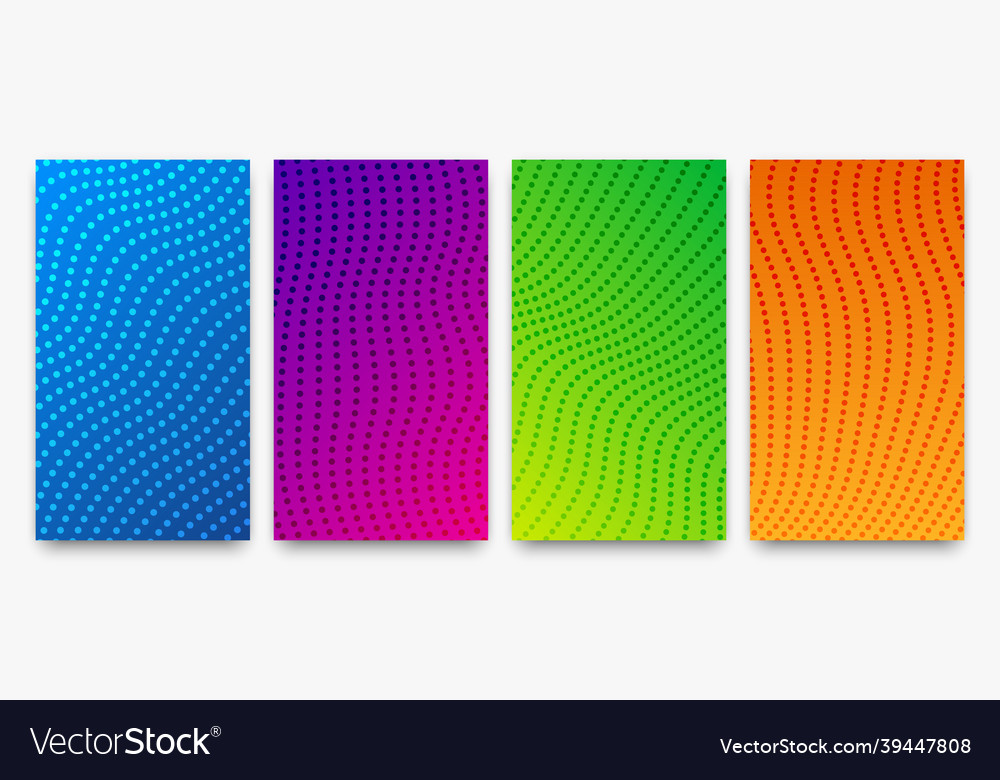 Set of halftone gradient backgrounds with dots Vector Image Set of halftone gradient backgrounds with dots