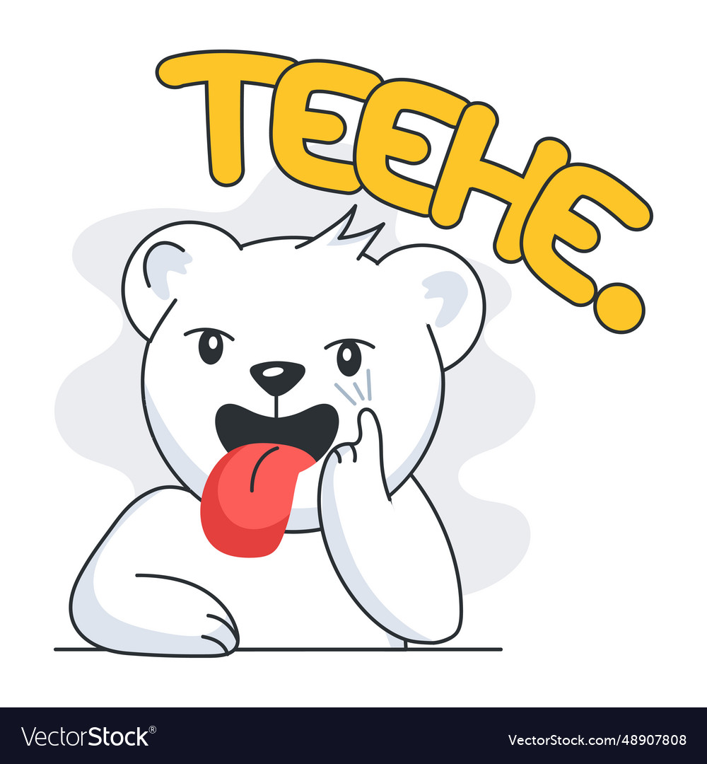 Silly bear Royalty Free Vector Image - VectorStock