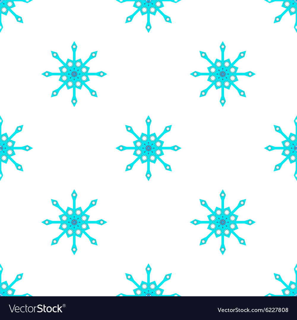 Snowflake seamless pattern