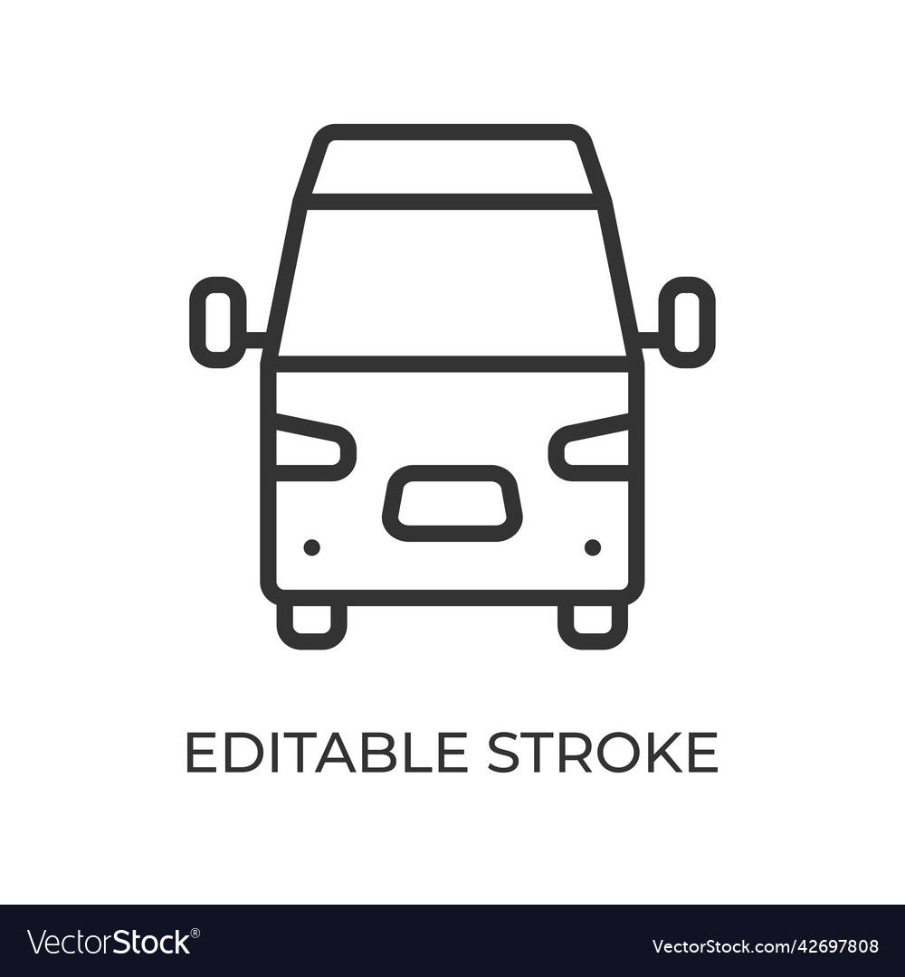 Van front view Royalty Free Vector Image - VectorStock