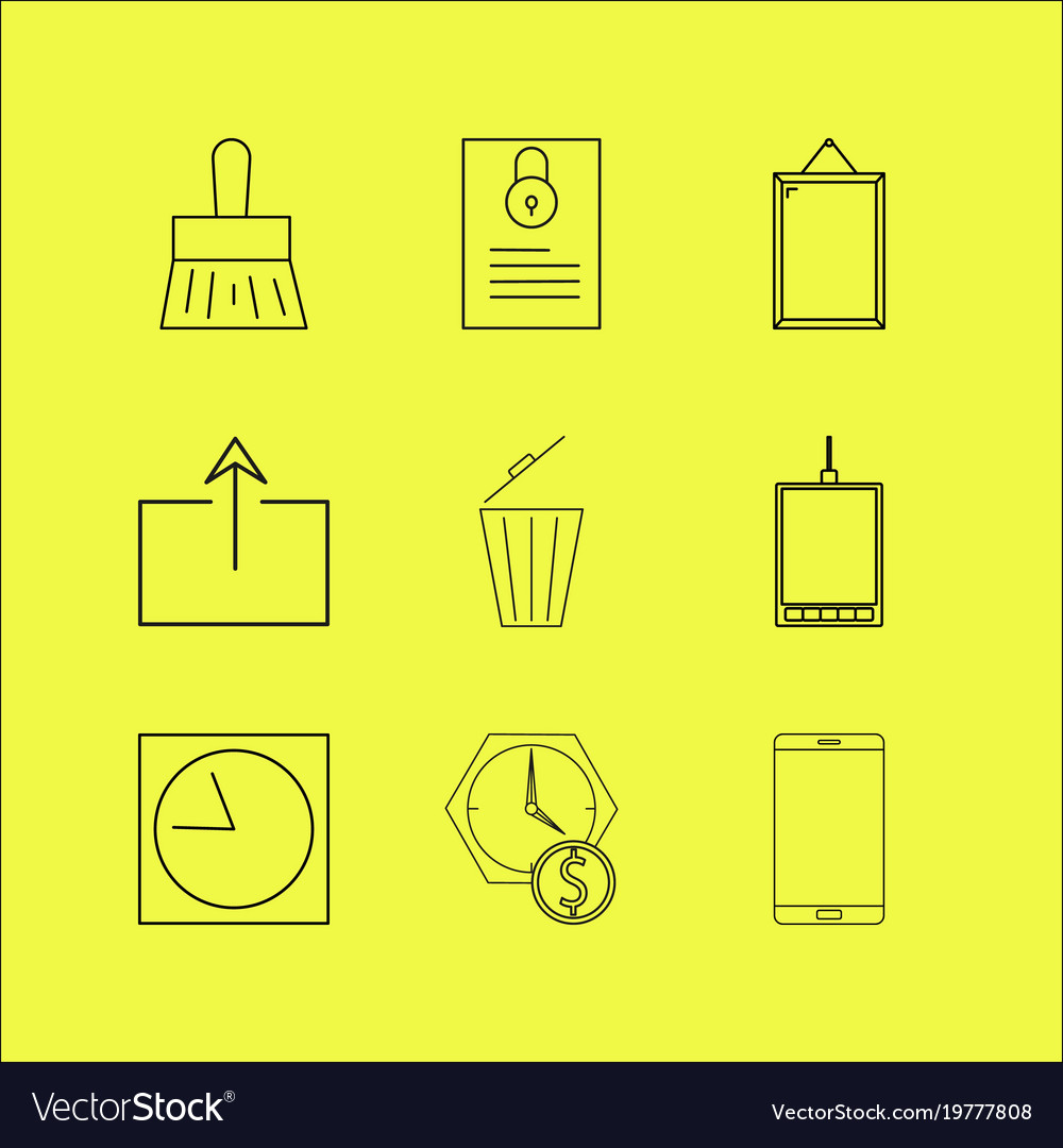 Web linear icon set simple outline icons