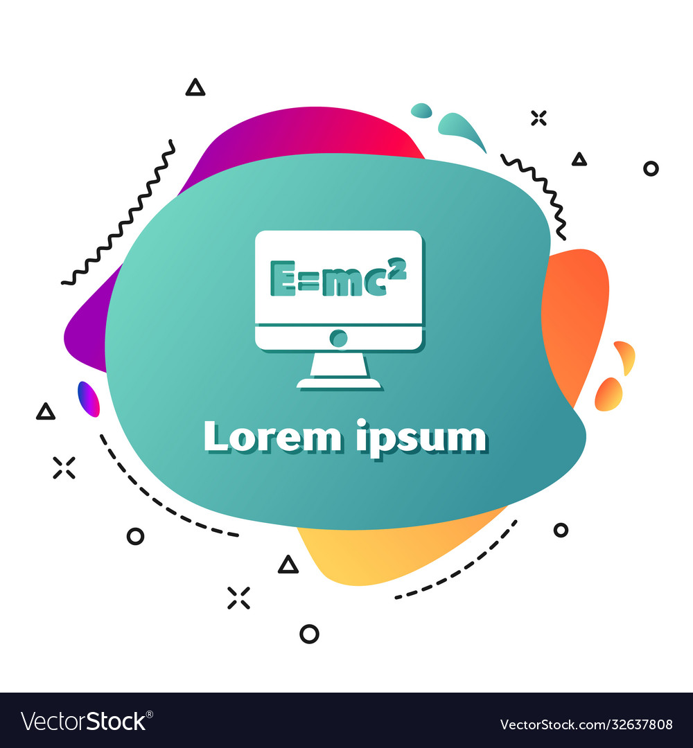 White math system equation solution on computer Vector Image White math system equation solution on computer