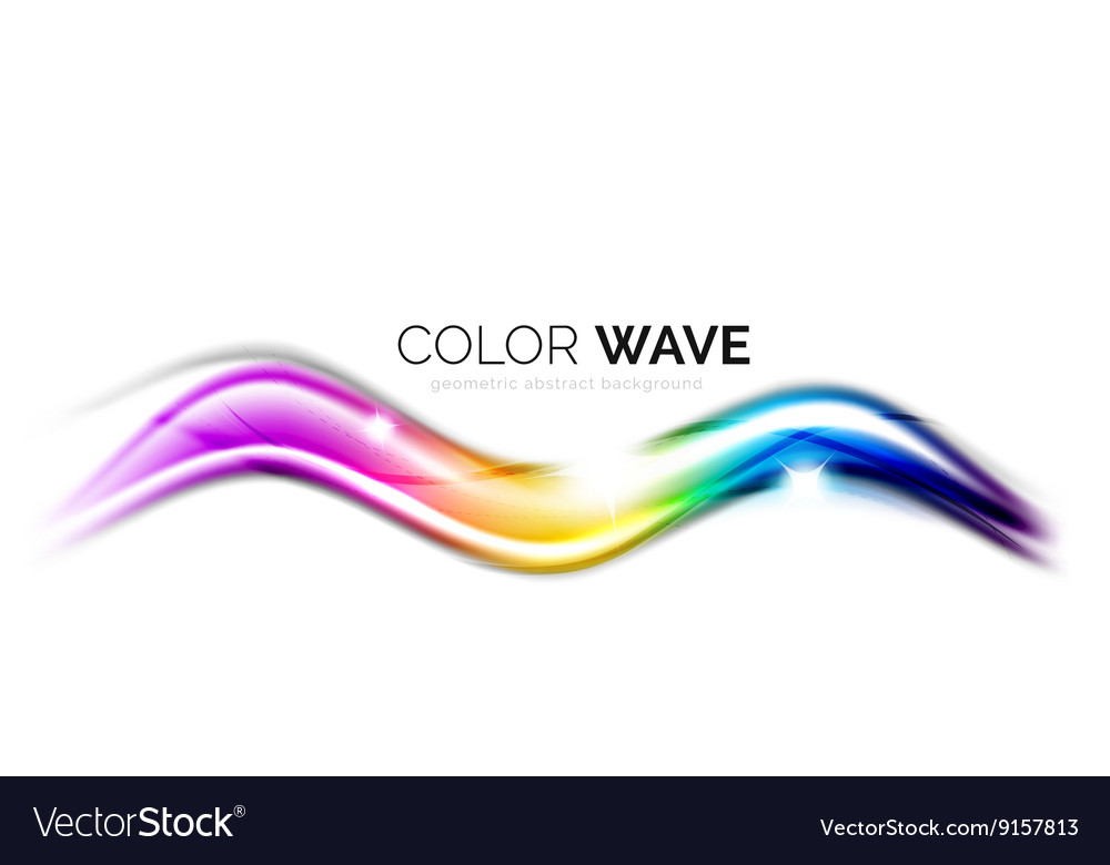 Abstract color wave design element