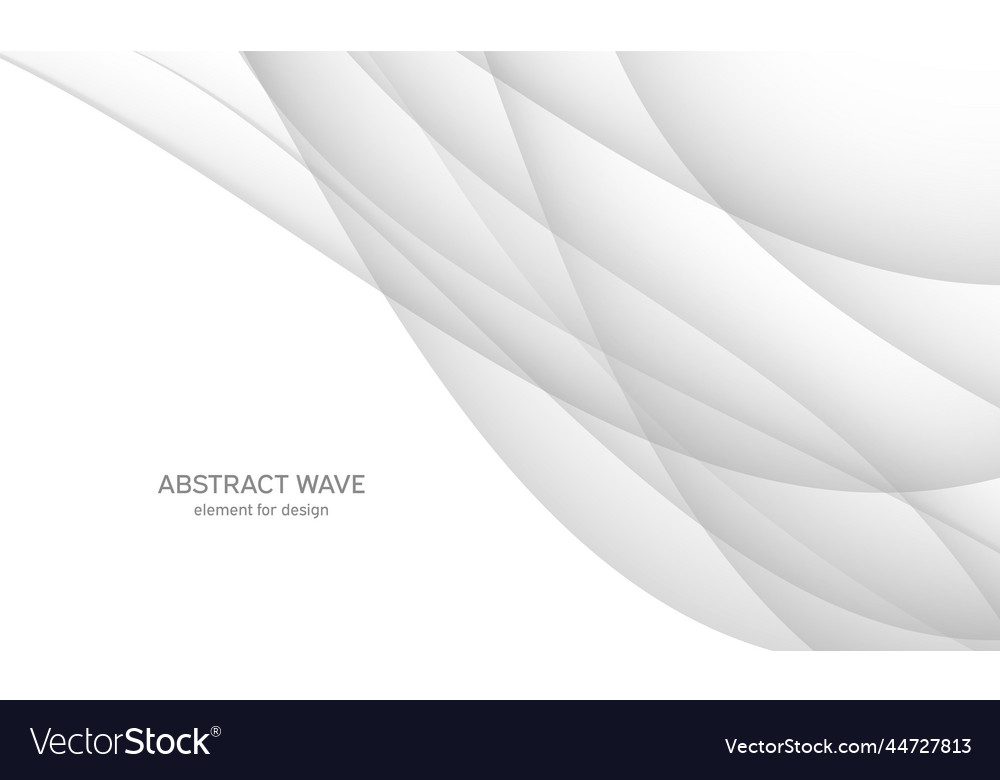 Abstract white background with smooth gray lines vector image Abstract white background with smooth gray lines